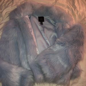 Medium sized blue fur coat